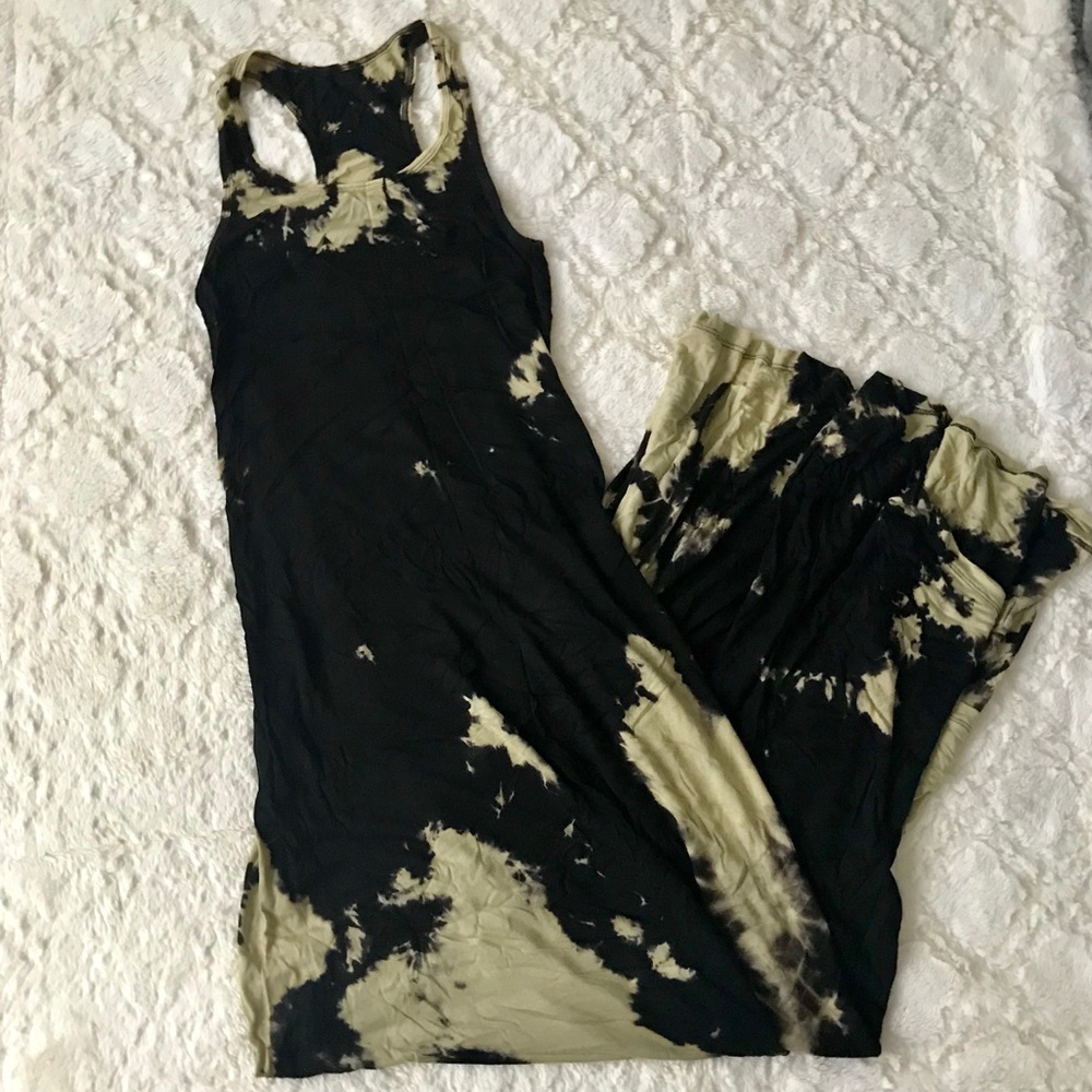 Black Tie Dye Maxi Dress